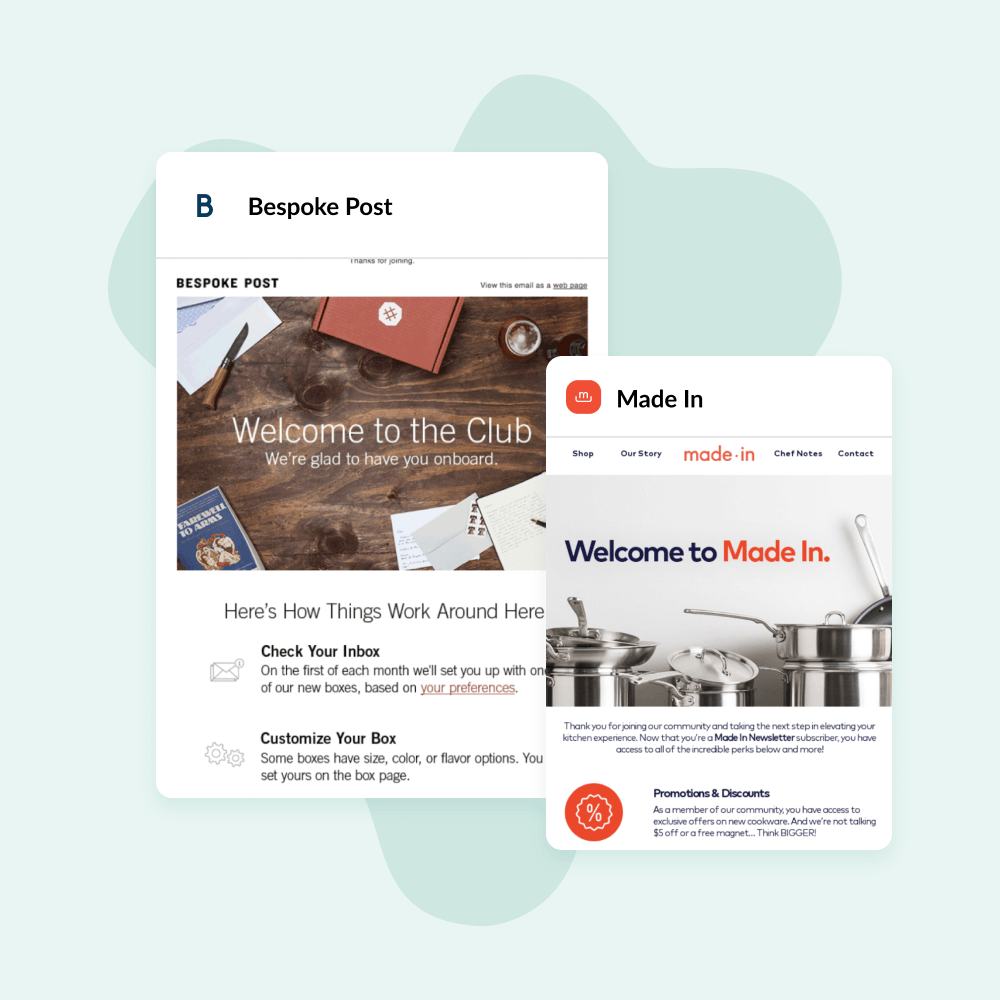 Preview image for: Automated welcome email examples to woo your subscribers
