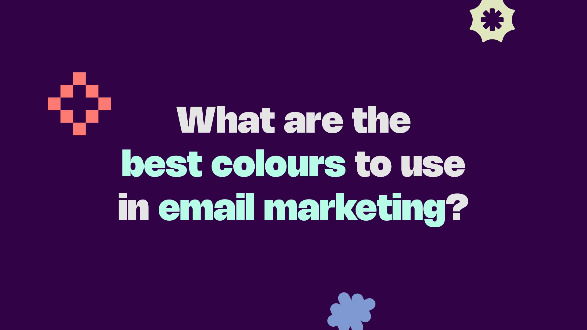 Best colours to use in email marketing banner with colourful shapes