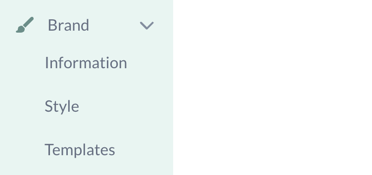 New Brand sidebar option