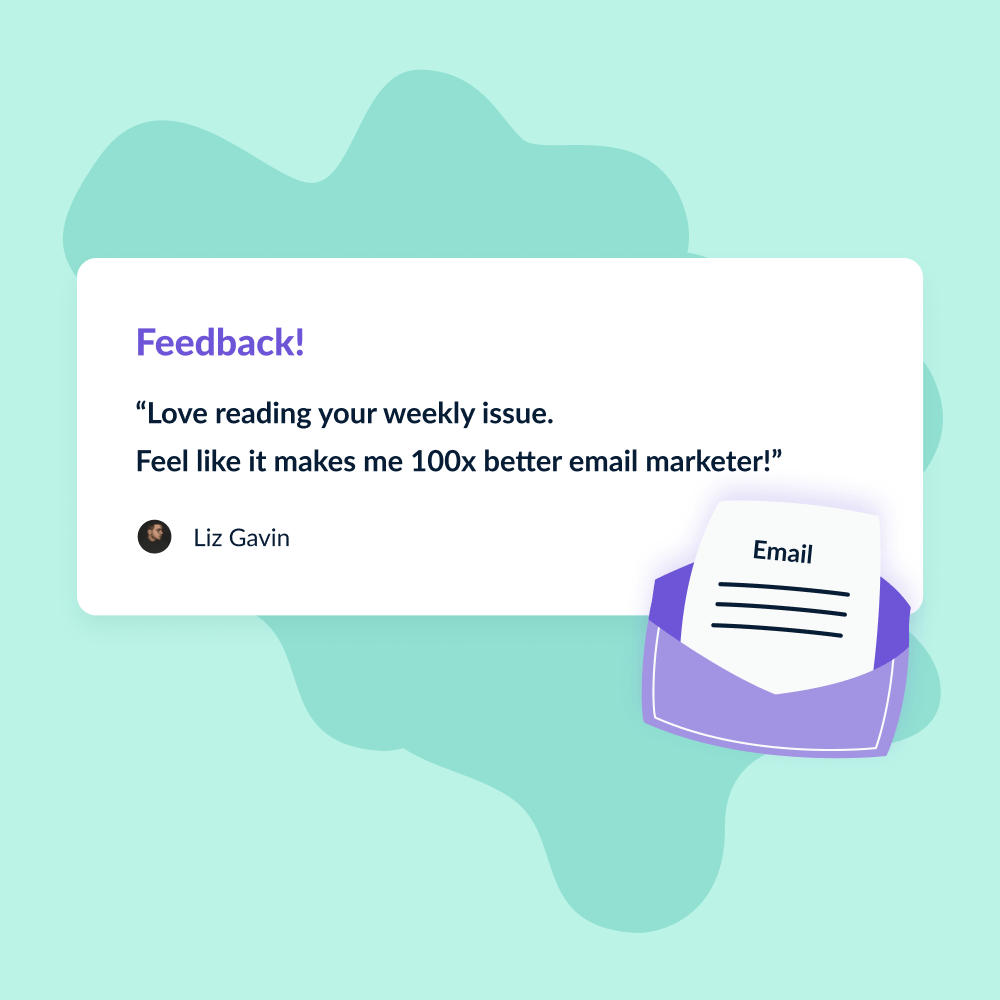Preview image for: Easily collect feedback from your newsletter readers