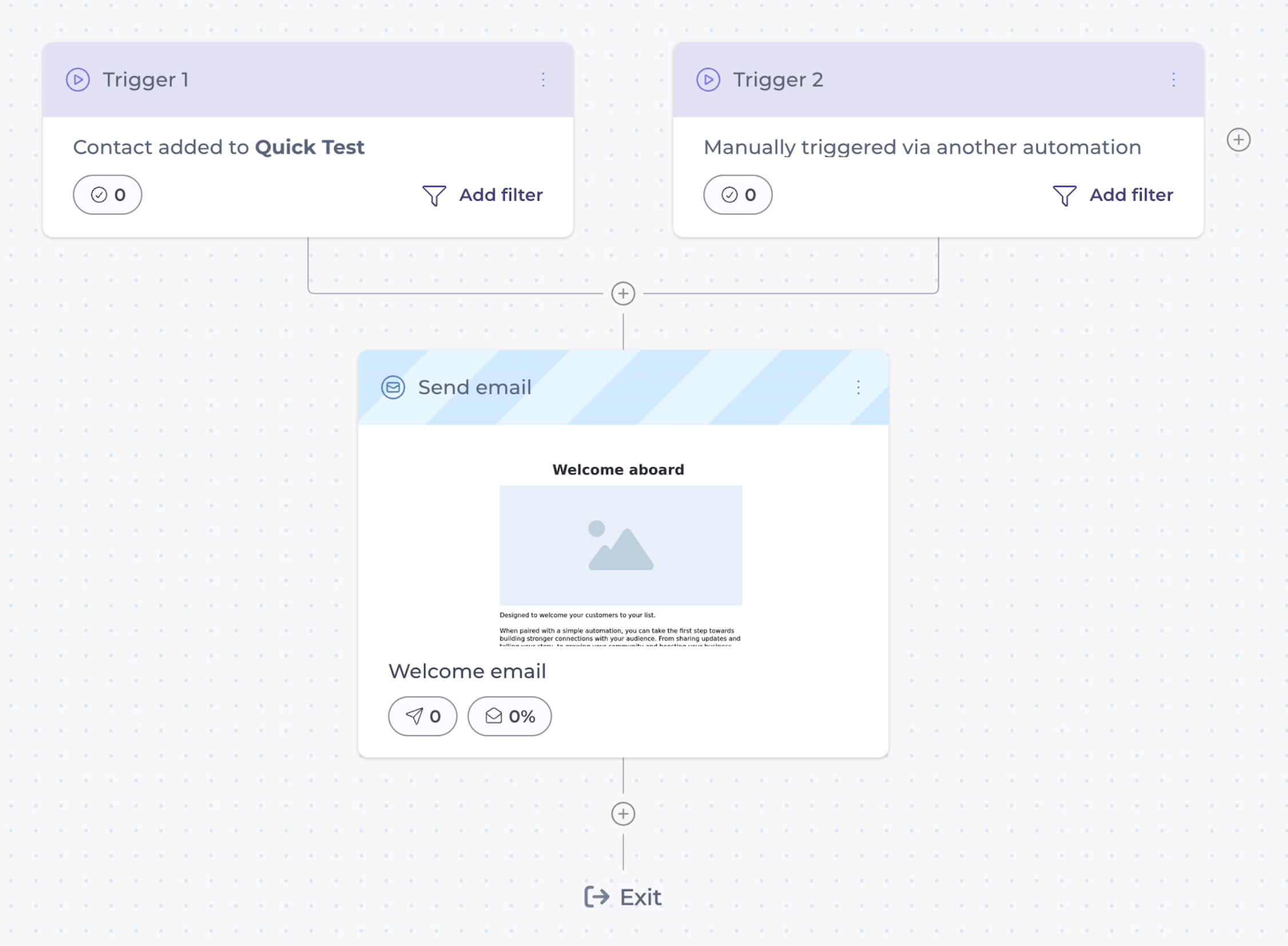 An automation showing the multiple triggers