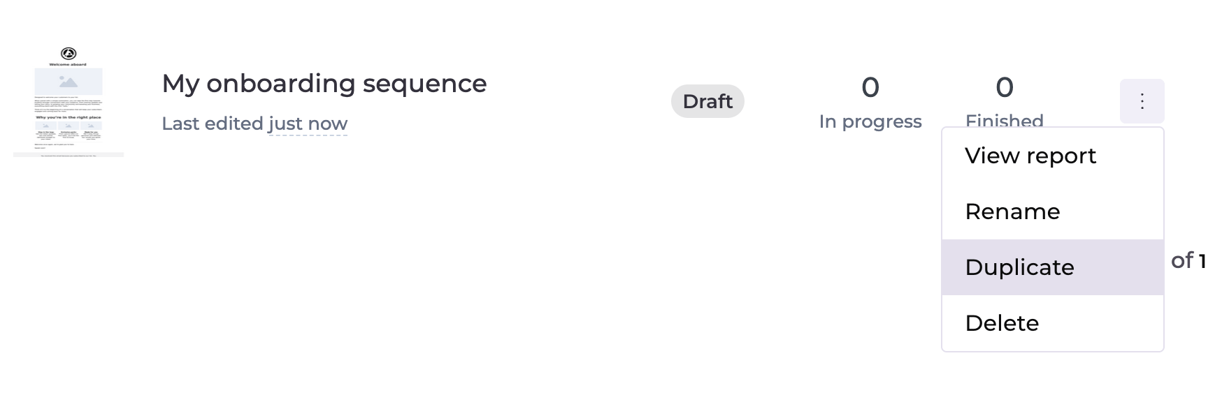 The duplicate button in automations