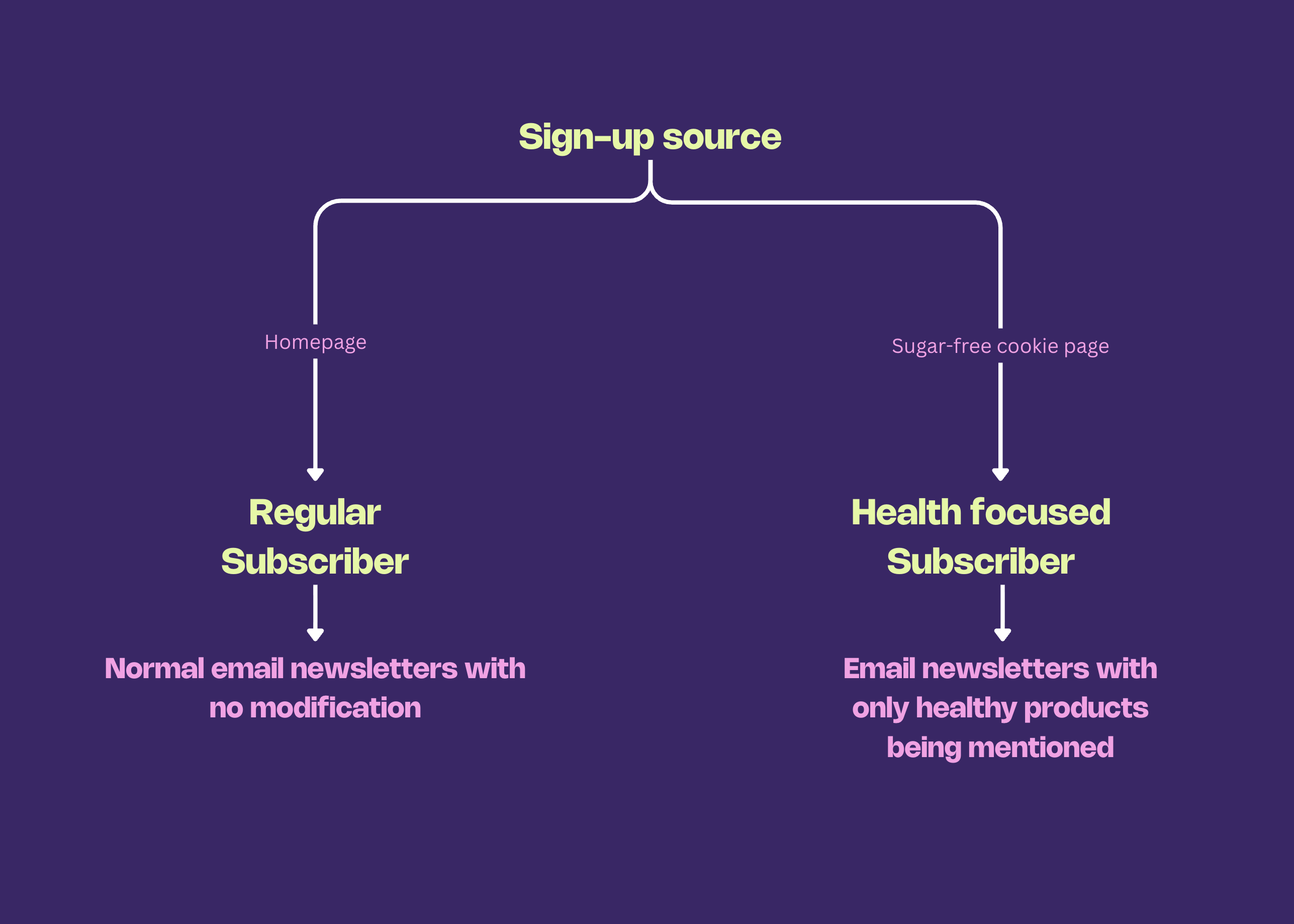 Signup source segment
