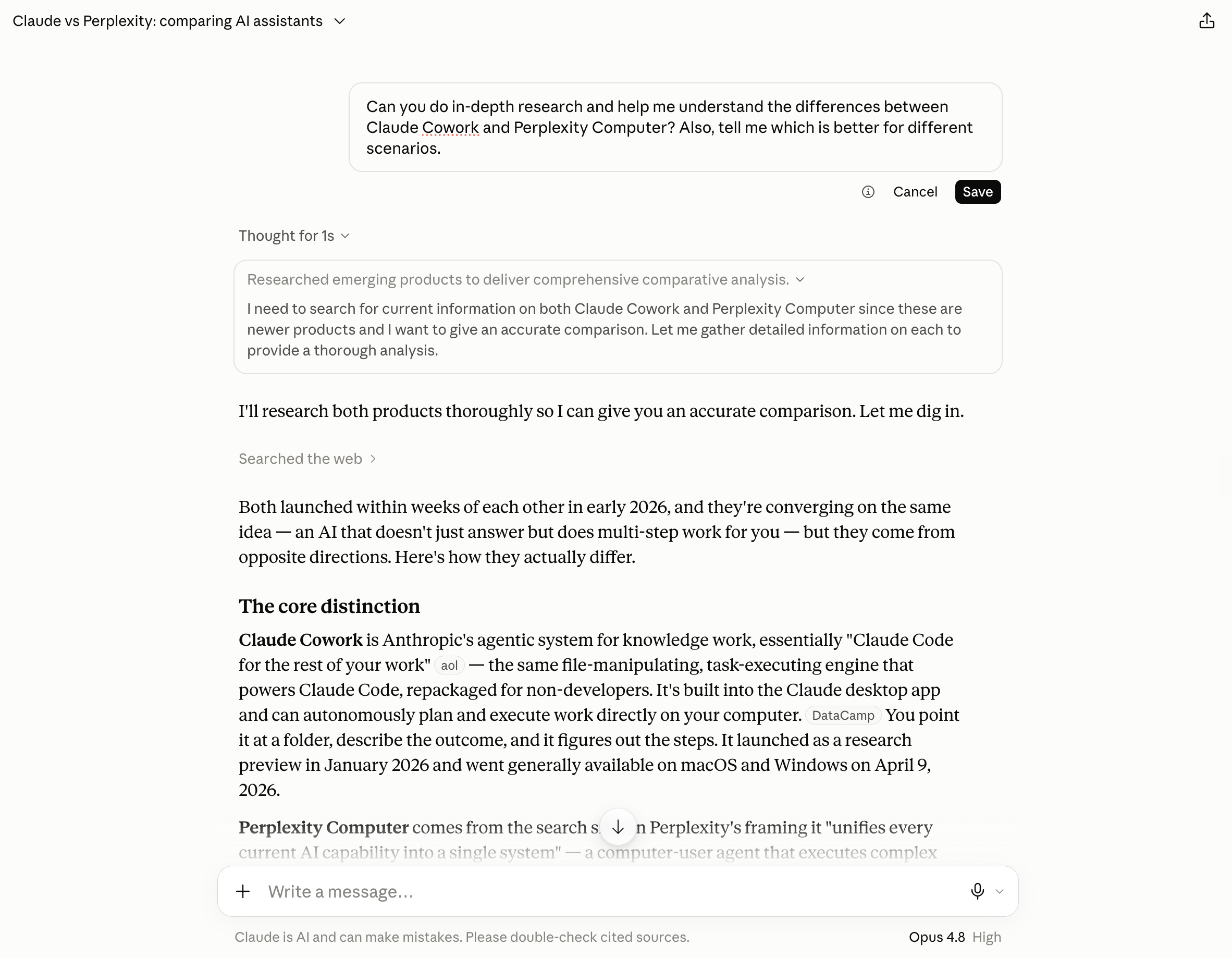 Topic research using AI