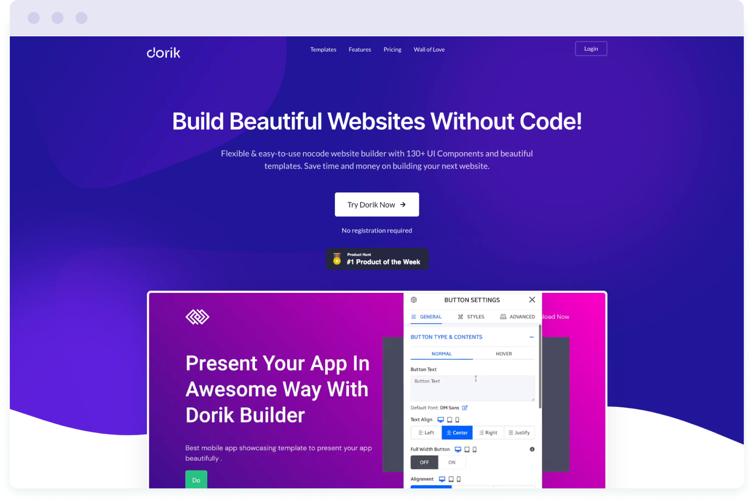 Image of the Dorik website