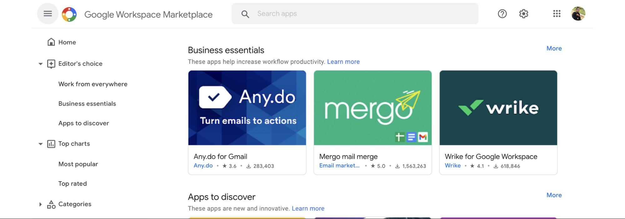 Gmail add-ons available in Google Workspace