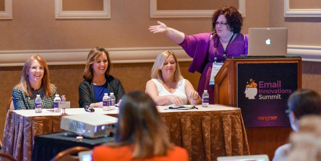 Jeanne and other female speakers on the panel at the Email Innovations Summit