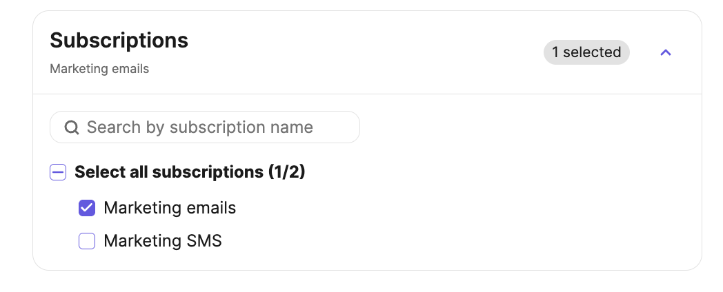 Subscriptions in Brevo