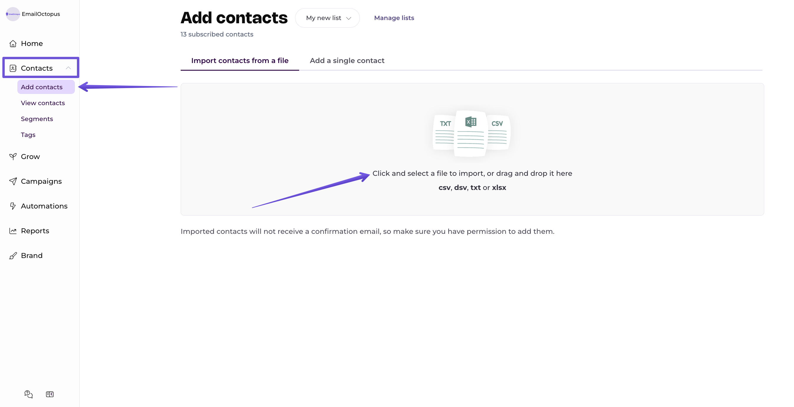 Monosnap Import contacts - EmailOctopus 2026-04-05 19-29-58.png
