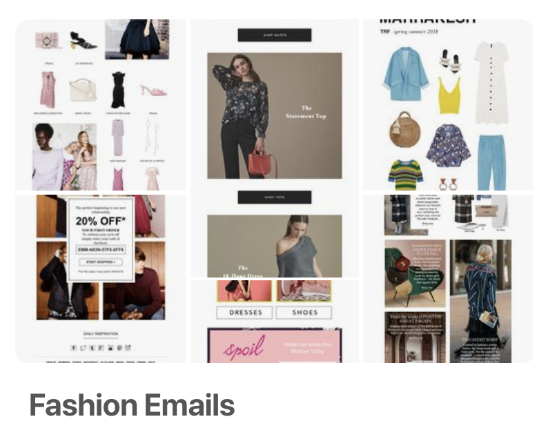 Examples of fashion email marketing campaigns