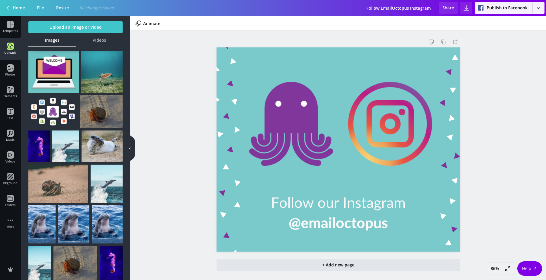 Picture of social media content Guyanne created during her remote internship