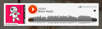 Example of the SoundCloud widget available on Carrd's landing pages