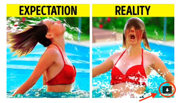 Example of how an image without a link appears downloadable in Gmail