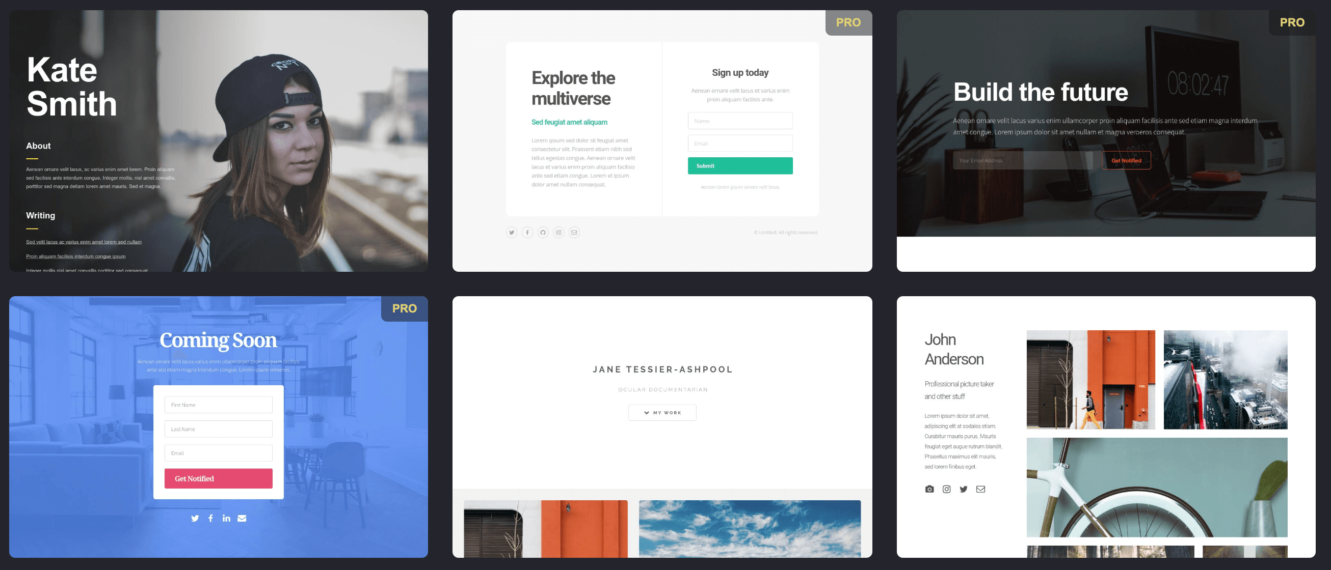 Landing page templates from Carrd - available through our integration