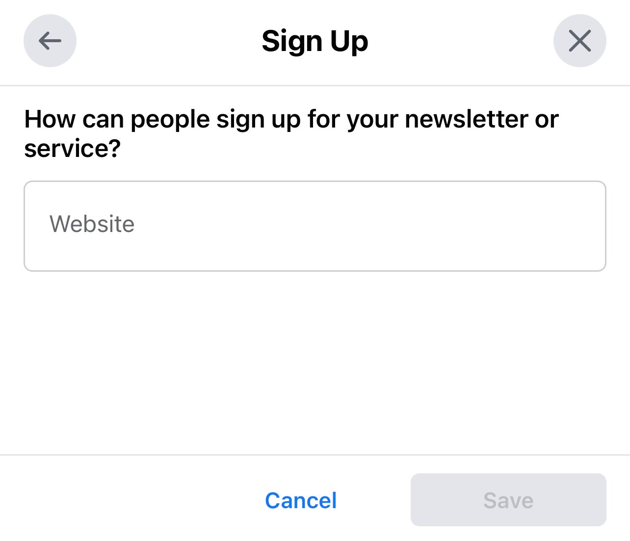 Step 2 in adding a CTA button to your Facebook Business page