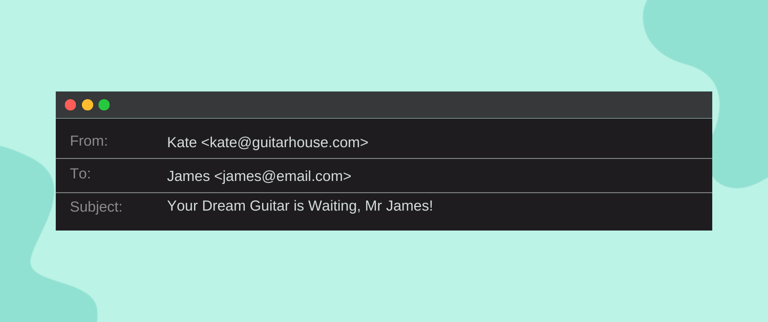 Example of subject line with subscriber's name