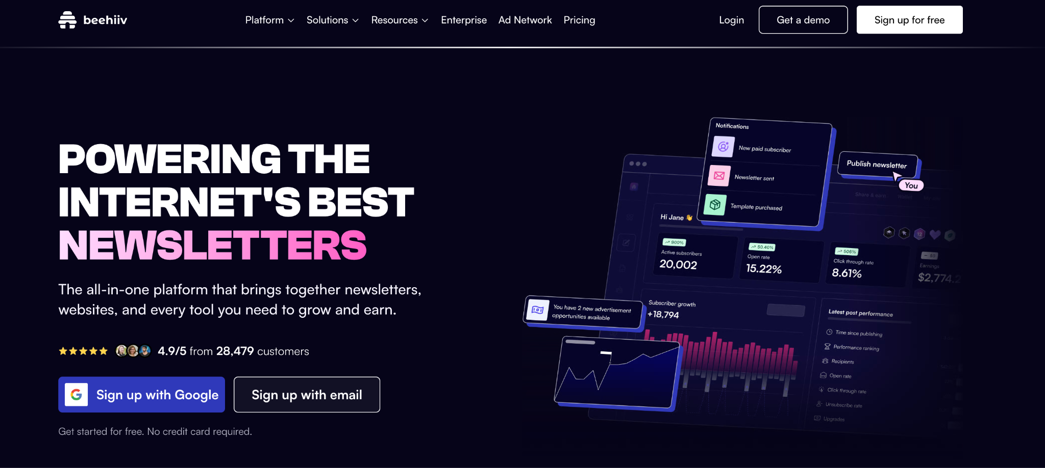 beehiiv website