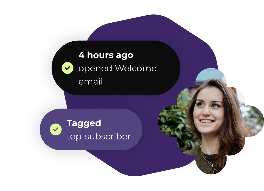 EmailOctopus segmentation interface showing audience targeting based on campaign engagement