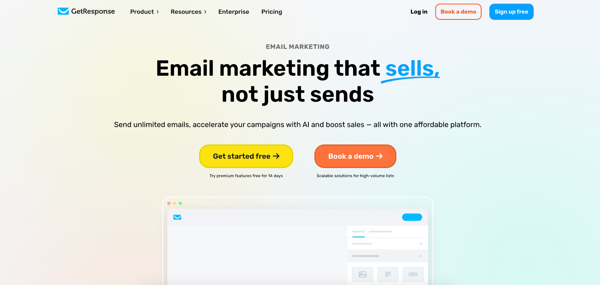 getresponse landing page