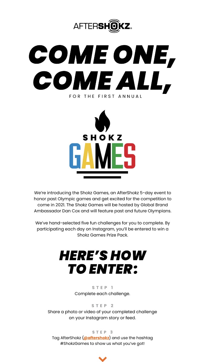 Example of a brand running a UGC campaign to incentivise customers to generate more content