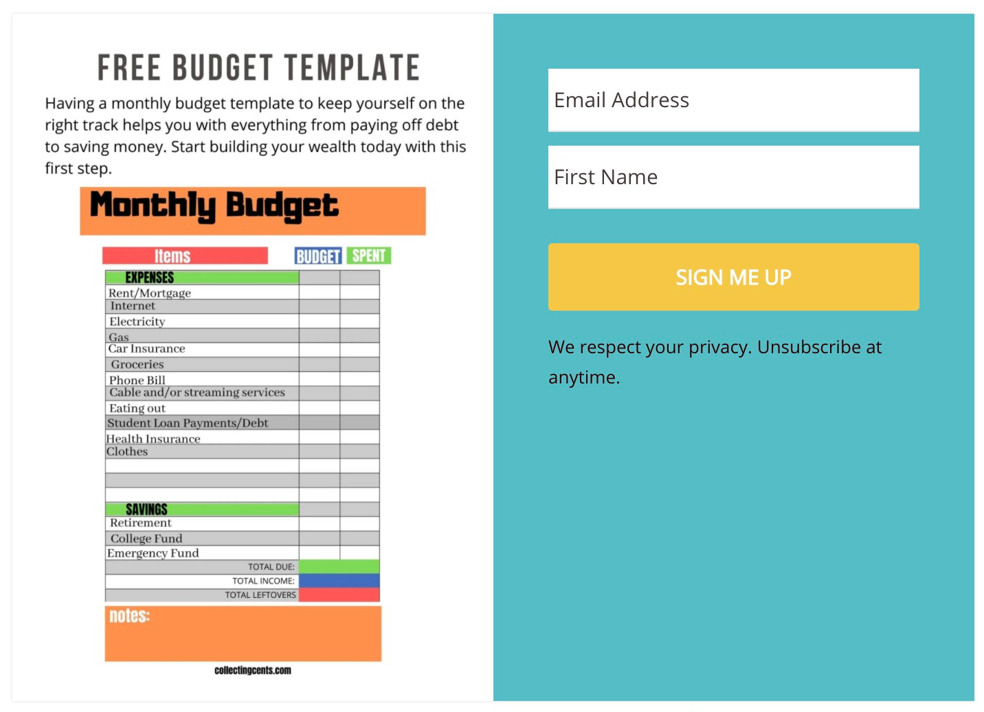 Another example of a lead magnet used as part of a lead capture strategy