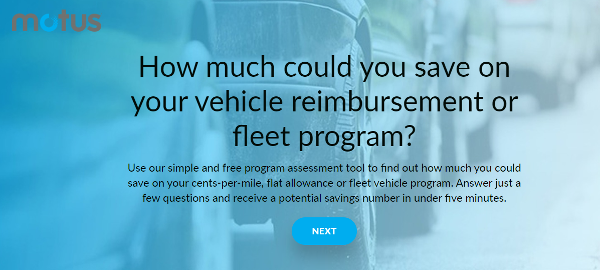 Screenshot of the intro screen of Motus' online assessment