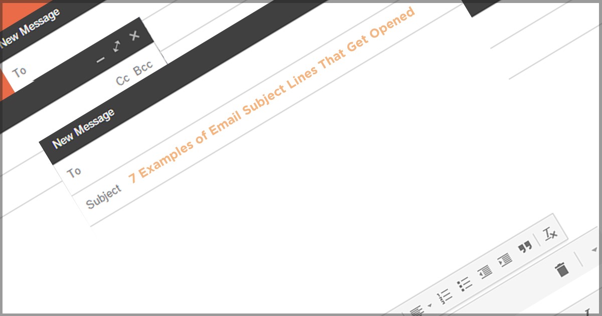 Subject lines play an important role in improving open rates