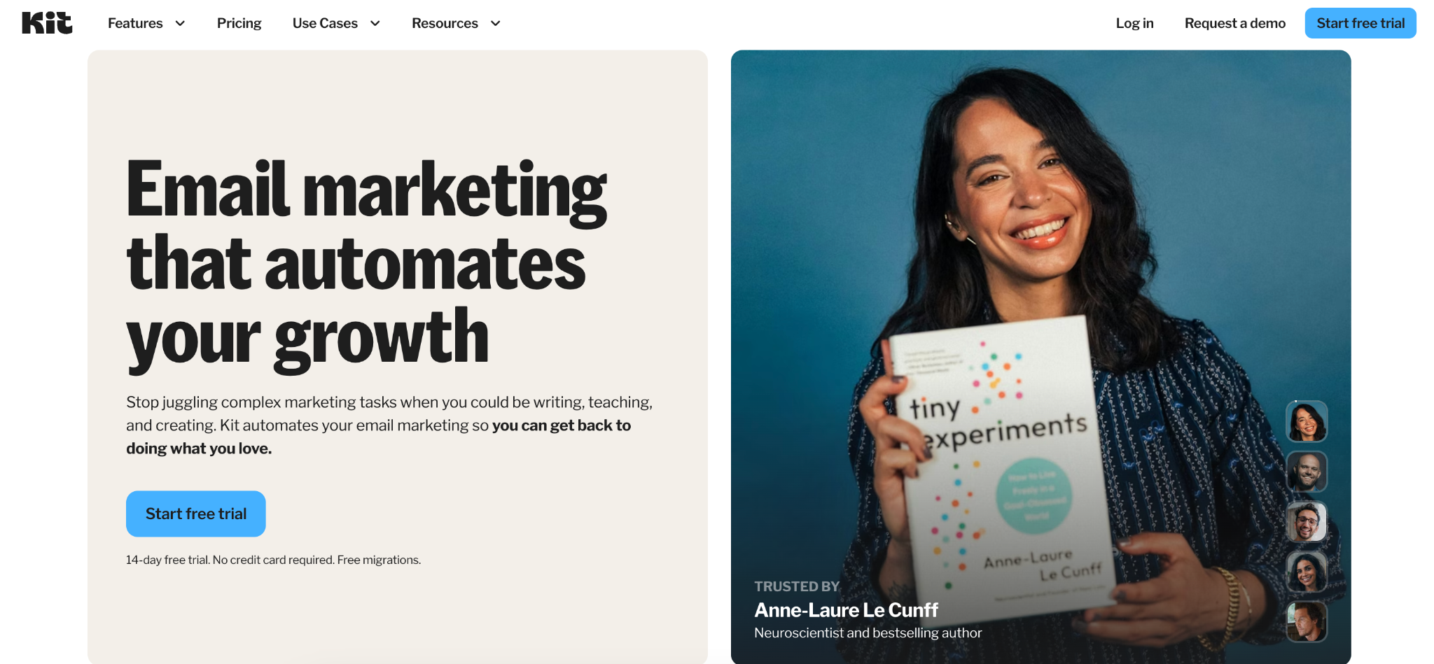 kit landing page
