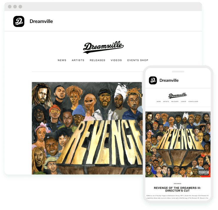 Dreamville email template